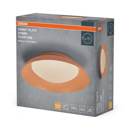 Osram - LED dimmelhető mennyezeti lámpatest PLATE LED/19W/230V átm. 31 cm rózsaszín