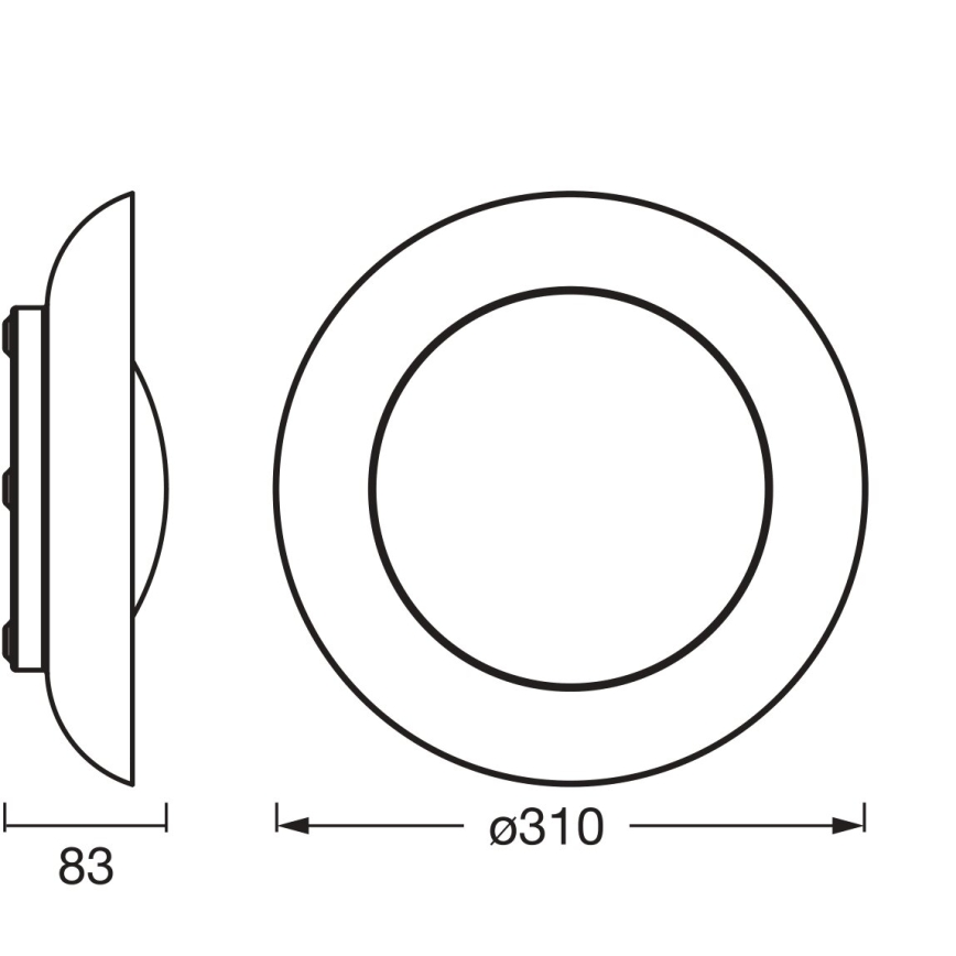 Osram - LED dimmelhető mennyezeti lámpatest PLATE LED/19W/230V átm. 31 cm rózsaszín