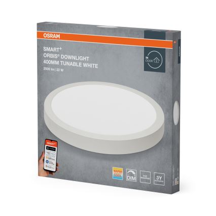 Osram - LED Fényerőszabályozható mennyezeti lámpatest SMART+ DOWNLIGHT LED/22W/230V átm. 40 cm 3000–6500K Wi-Fi