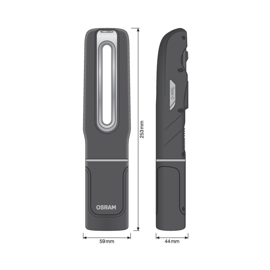 Osram - LED Dimmelhető újratölthető zseblámpa LEDINSPECT MAX500 LED/16W/3,7V IP65 4500 mAh