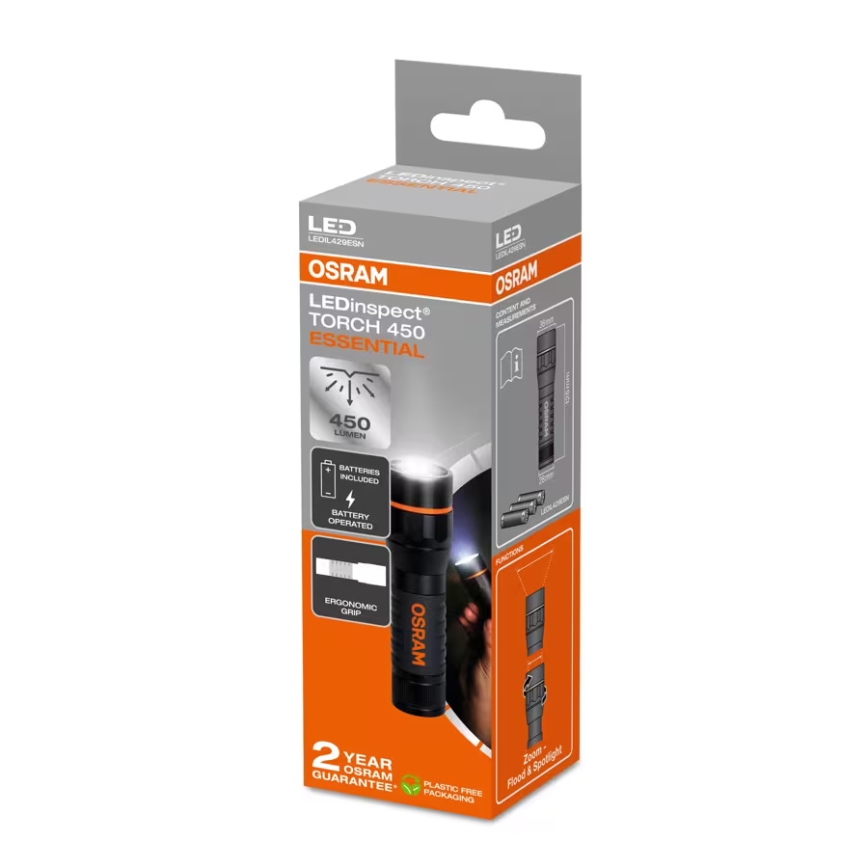Osram - Dimmelhető LED zseblámpa LEDINSPECT TORCH 450 ESSENTIAL LED/6W/3xAAA IP44