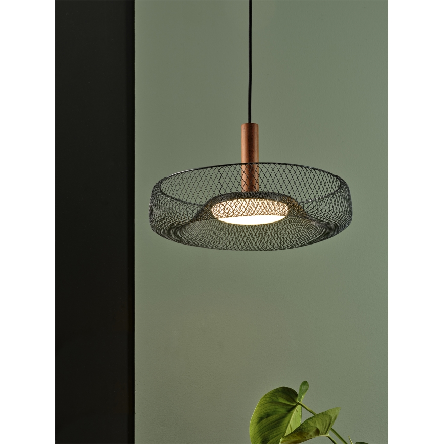 Osram - LED függeszték kábelen DECOR MESH LED/18,5W/230V átmérő 40 cm fekete/kaucsukfa