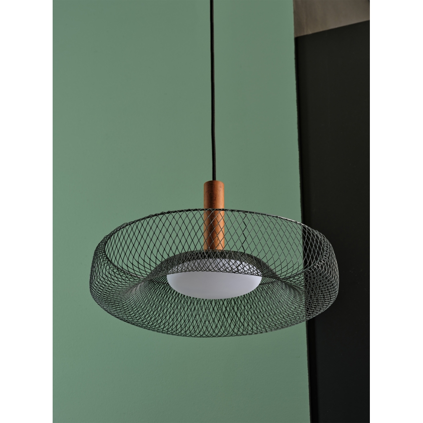 Osram - LED függeszték kábelen DECOR MESH LED/18,5W/230V átmérő 40 cm fekete/kaucsukfa