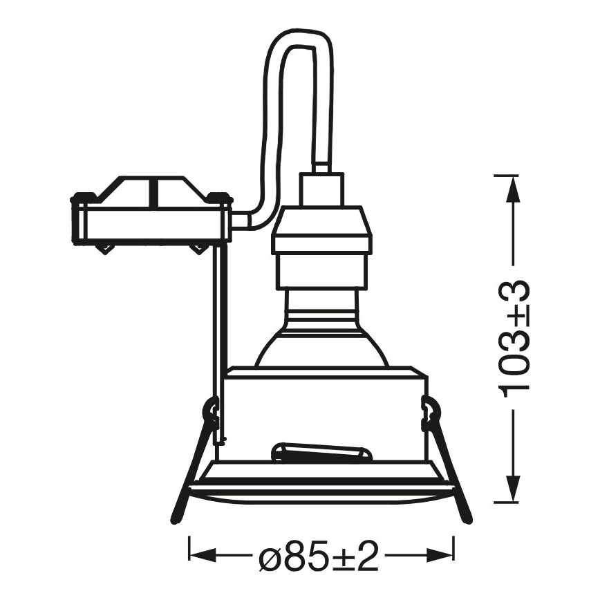 Osram - LED fürdőszobai beépíthető SPOT 1xGU10/4,3W/230V 2700K CRI 90 átm. 8,5 cm IP65 fehér