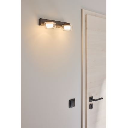 Osram - LED fürdőszobai fali lámpatest ORBIS FLAME 2xLED/5,5W/230V 3000/4000K IP44 fekete