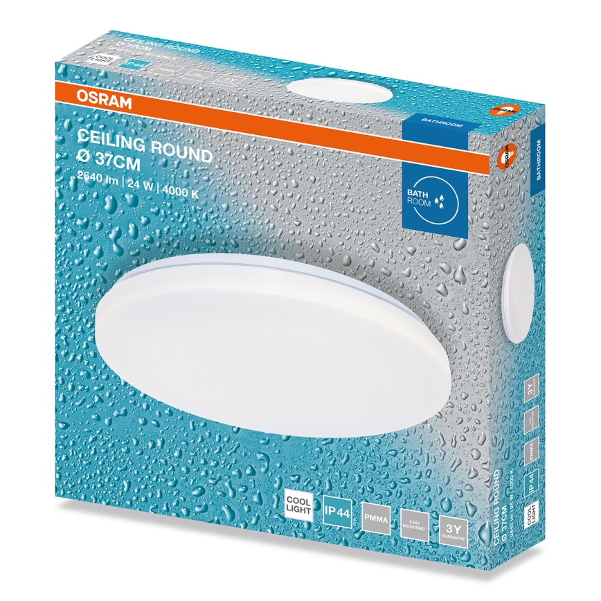 Osram - LED fürdőszobai mennyezeti lámpatest CEILING ROUND LED/24W/230V 4000K átm. 37 cm IP44 fehér