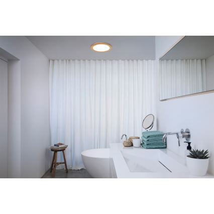 Osram - ORBIS DISC LED fürdőszobai mennyezeti lámpatest, 22W, 230V, 3000/4000K, átmérő 30 cm, IP44, barna