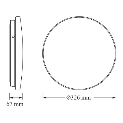 Osram - LED fürdőszobai mennyezeti lámpatest CEILING ROUND LED/18W/230V 3000K Ø 33 cm IP44 fehér