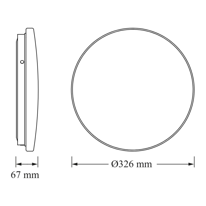 Osram - LED fürdőszobai mennyezeti lámpatest CEILING ROUND LED/18W/230V 3000K Ø 33 cm IP44 fehér