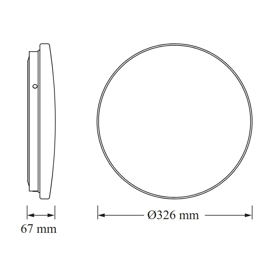 Osram - Fürdőszobai LED mennyezeti lámpatest CEILING ROUND LED/18W/230V 6500K átm. 33 cm IP44 fehér