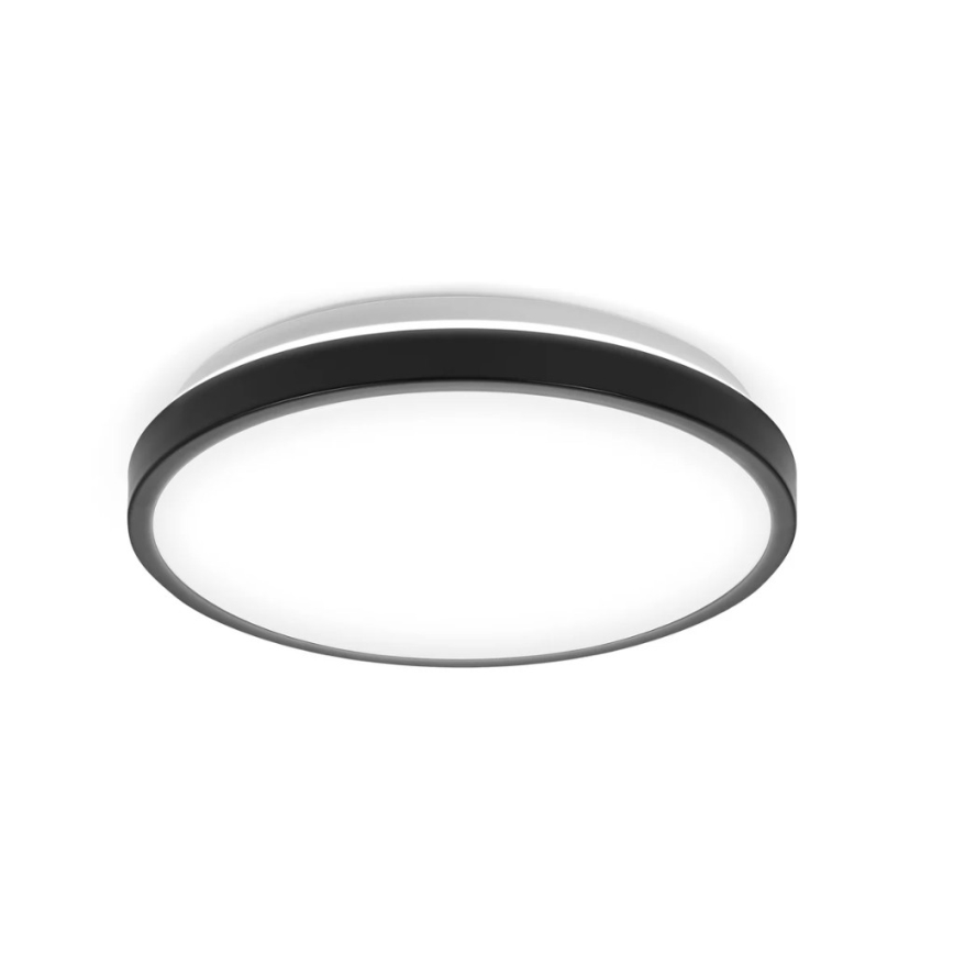 Osram - DISC LED fürdőszobai mennyezeti lámpatest, 18 W, 230 V, 3000/4000 K (meleg-/semlegesfehér), Ø 30 cm, IP44, fekete