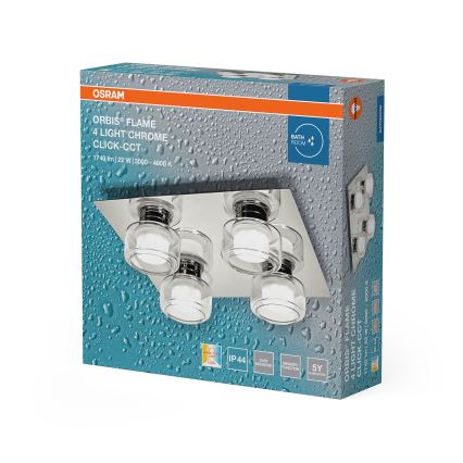 Osram - LED fürdőszobai mennyezeti lámpatest ORBIS FLAME 4xLED/5,5W/230V 3000/4000K IP44 fényes króm