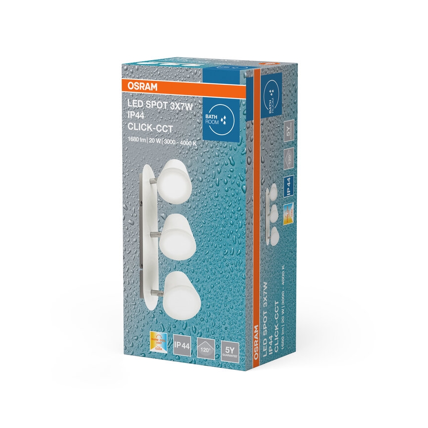 Osram - LED fürdőszobai spotlámpa SPOT 3xLED/7W/230V IP44 3000/4000K