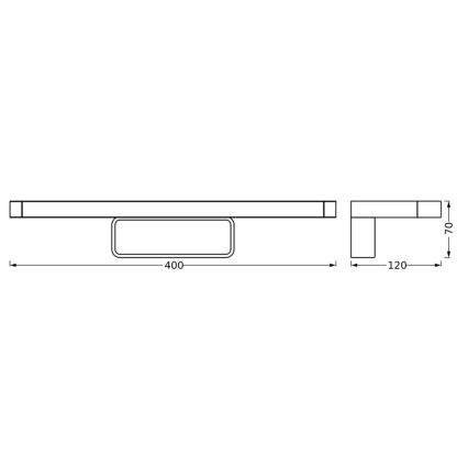 Osram - LED fürdőszobai tükörvilágítás DISC BAR LED/7W/230V 3000/4000K 40 cm IP44 fényes króm