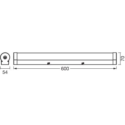 Osram - Dimmelhető LED fürdőszobai tükörvilágítás ORBIS TUBE LED/12W/230V 3000/4000K 60 cm IP44 matt króm