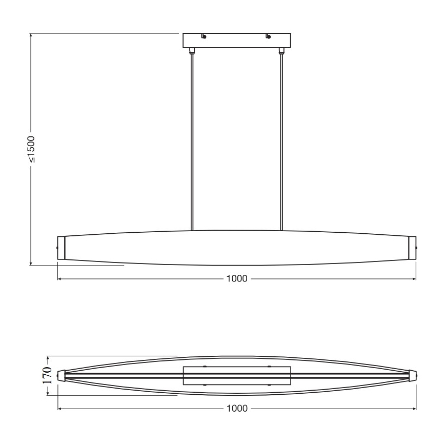 Osram - LED kábeles függőlámpa DECOR FLAT LED/23W/230V szürke