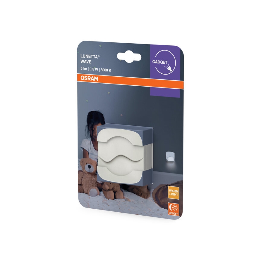 Osram - LED konnektoros éjszakai lámpa alkonyérzékelővel LUNETTA LED/0,5W/230V