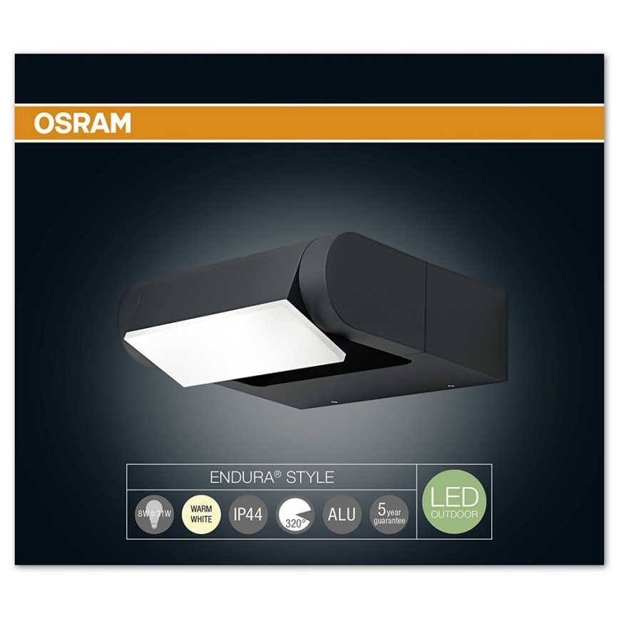 Osram - LED Kültéri fali lámpa ENDURA LED/8W/230V IP44 antracit