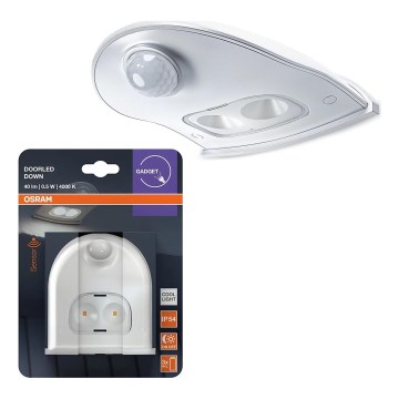 Osram - LED kültéri fali lámpa érzékelővel DOORLED LED/0,5W/3xAA IP54 fehér