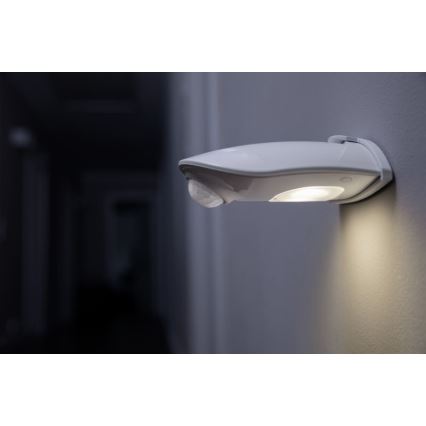 Osram - LED kültéri fali lámpa érzékelővel DOORLED LED/0,5W/3xAA IP54 fehér