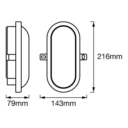 Osram - LED kültéri fali lámpatest BULKHEAD LED/11W/230V IP54 fehér
