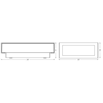 Osram - LED kültéri fali lámpatest ENDURA STYLE LED/10W/230V IP54 antracit