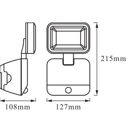 Osram - LED kültéri fali reflektor érzékelővel BATTERY LED/4W/4xD IP54