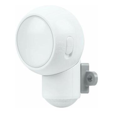 Osram - LED kültéri irányfény mozgás- és alkonyérzékelővel SPYLUX LED/0,3W/4,5V IP43 fehér