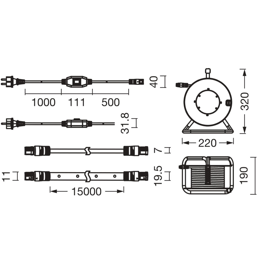Osram - LED kültéri szalag FLEX 15m LED/110W/230V IP65