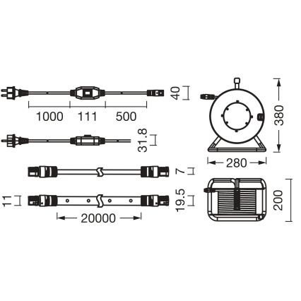 Osram - LED kültéri szalag FLEX 20m LED/142W/230V IP65