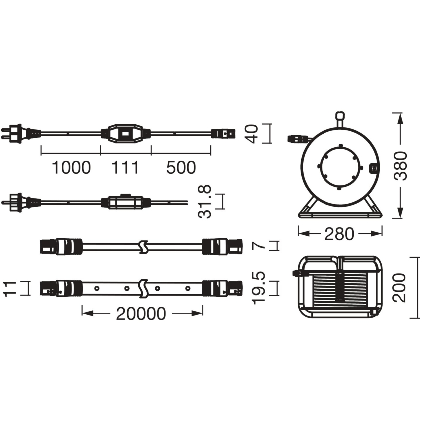 Osram - LED kültéri szalag FLEX 20m LED/142W/230V IP65