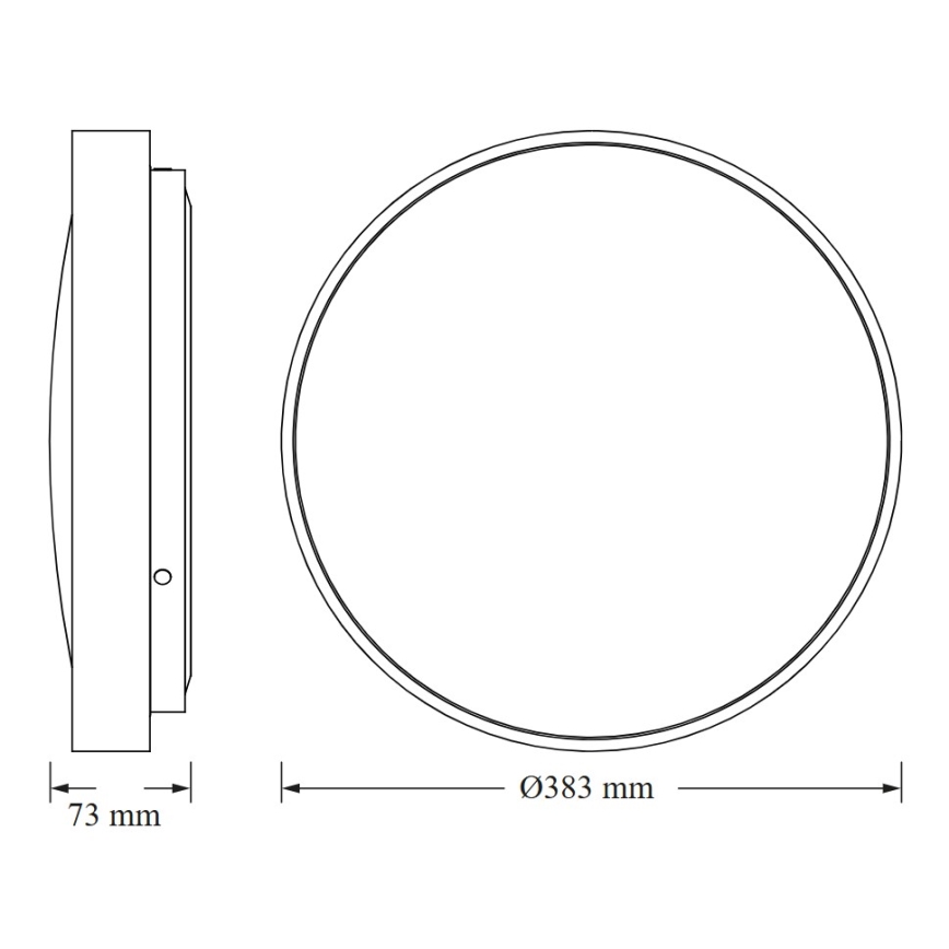 Osram - CEILING LUXO LED mennyezeti lámpatest 24W/230V, alkonyérzékelővel, átm. 38 cm, fehér
