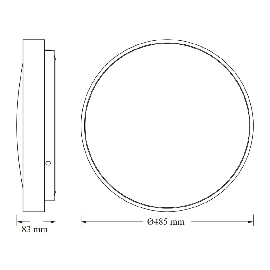 Osram - LED mennyezeti lámpa CEILING LUXO LED/36W/230V Ø 49 cm fekete