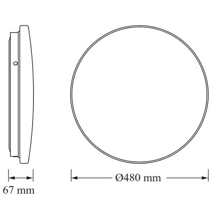 Osram - LED mennyezeti lámpa CEILING ROUND LED/36W/230V 6500K Ø 48 cm fehér