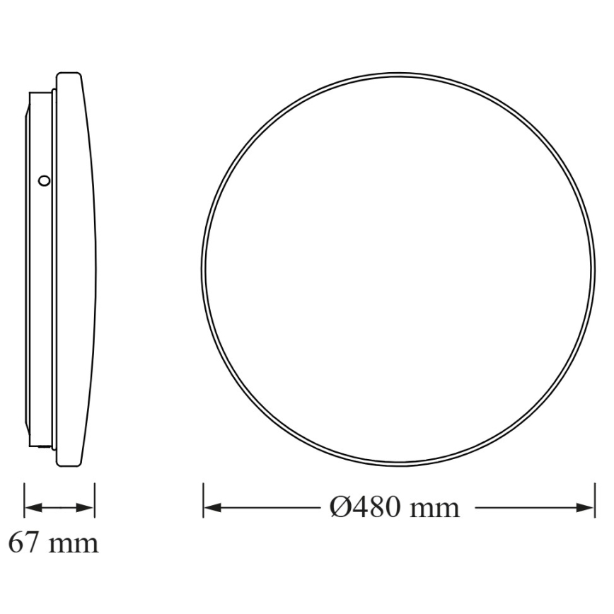 Osram - LED mennyezeti lámpa CEILING ROUND LED/36W/230V 6500K Ø 48 cm fehér