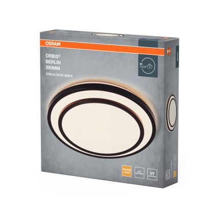 Osram - LED mennyezeti lámpa ORBIS BERLIN LED/24W/230V Ø 39 cm fekete