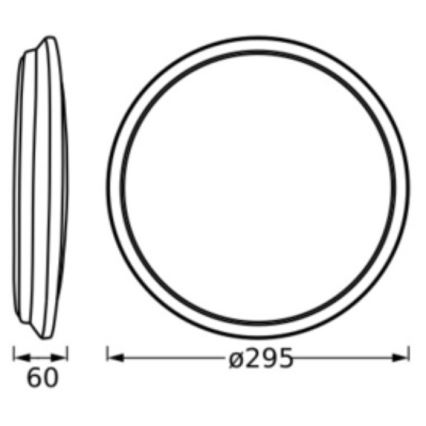 Osram - LED mennyezeti lámpa ORBIS DUBLIN LED/16W/230V Ø 30 cm ezüstszínű