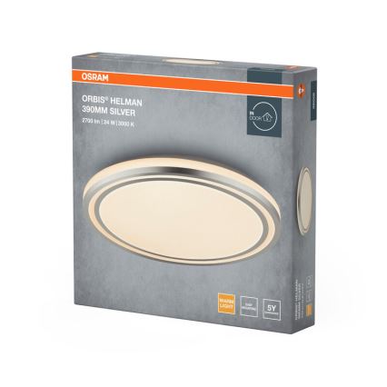 Osram - LED mennyezeti lámpa ORBIS HELMAN LED/24W/230V Ø 39 cm ezüstszínű