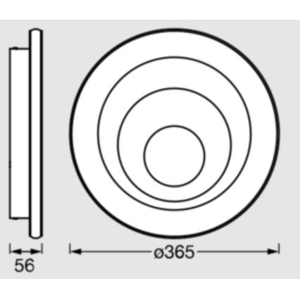 Osram - LED mennyezeti lámpa ORBIS SPIRAL LED/38W/230V átm. 36,5 cm fehér