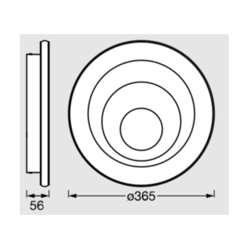 Osram - LED mennyezeti lámpa ORBIS SPIRAL LED/38W/230V átm. 36,5 cm fehér