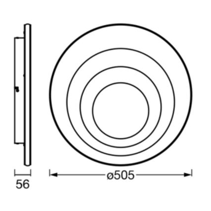 Osram - LED mennyezeti lámpa ORBIS SPIRAL LED/42W/230V, átm. 50,5 cm