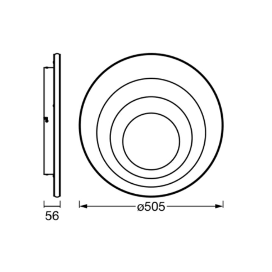 Osram - LED mennyezeti lámpa ORBIS SPIRAL LED/42W/230V, átm. 50,5 cm