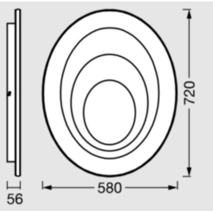 Osram - LED mennyezeti lámpa ORBIS SPIRAL LED/63W/230V fehér