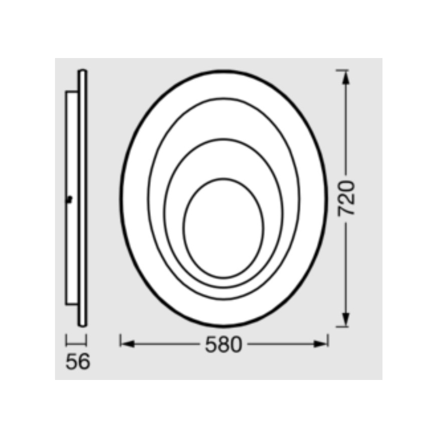 Osram - LED mennyezeti lámpa ORBIS SPIRAL LED/63W/230V fehér