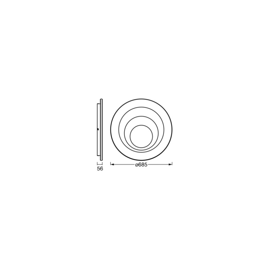 Osram - LED mennyezeti lámpa ORBIS SPIRAL LED/63W/230V Ø 68,5 cm