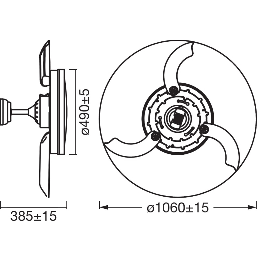 Osram - LED mennyezeti lámpa ventilátorral CEILING FAN LED/66W/230V 3000/4000/6500K fehér + távirányító