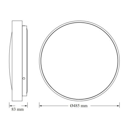 Osram - LED mennyezeti lámpatest CEILING LUXO LED/36W/230V Ø 49 cm arany