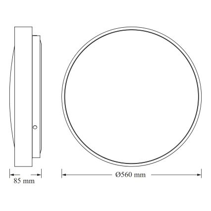 Osram - LED mennyezeti lámpatest CEILING LUXO LED/60W/230V átm. 56 cm aranyszínű