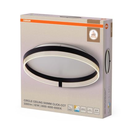 Osram - LED mennyezeti lámpatest DECOR CIRCLE LED/32W/230V 3000/4000/6500K átm. 50 cm fekete/fehér