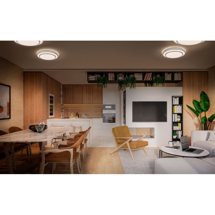 Osram - LED mennyezeti lámpatest ORBIS BERLIN LED/16W/230V átm. 29,3 cm ezüst